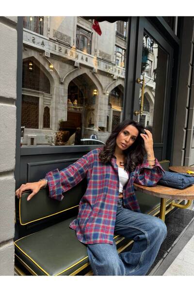 sole stories Women's Oversize Plaid Lumberjack Shirt