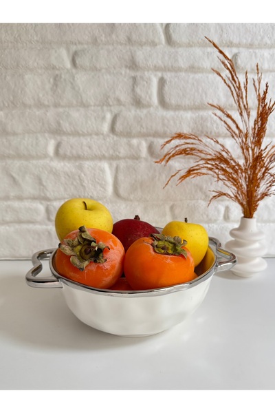 yeninesilevim Porselen Desenli Derin Büyük Kase Salata/Cips/Meyve/Çorba Kasesi Karıştırma Kabı