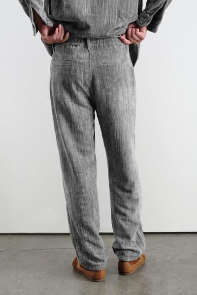 GIESTO Plied Velvet Gray Pants