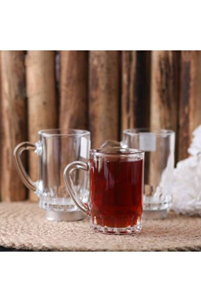 The comprehensive house Transparent Glass Tea Cups Set - 6 Pieces