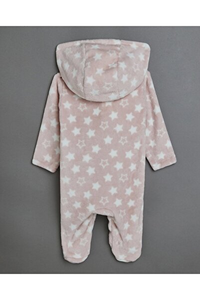 R&B Heart Patterned Hooded Sleepsuit