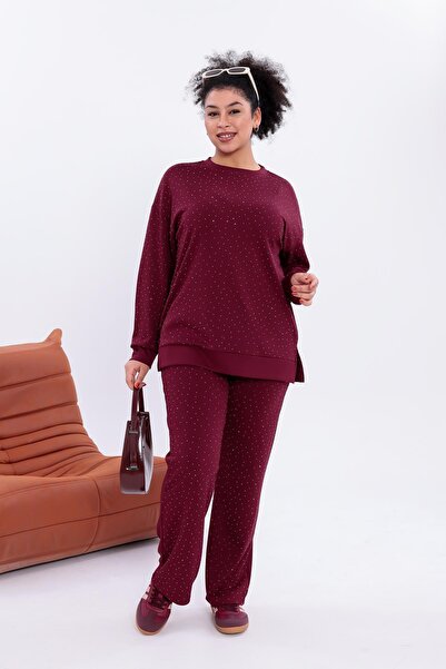 Siyezen Plus Size Sparkling Stone Modal Fabric Comfortable Set