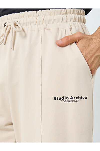 Styli Minimal Print Oversized Terry Shorts