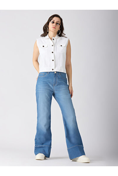 Globus By Styli Light Blue Cotton Stretch Bootcut Jeans