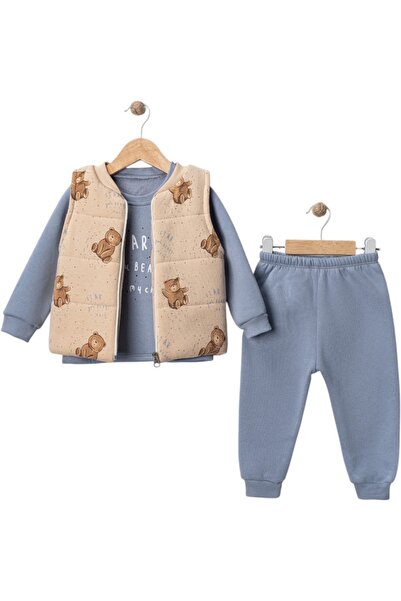 Buqete Aycik Printed Vest Set Three Thread Men's Suit