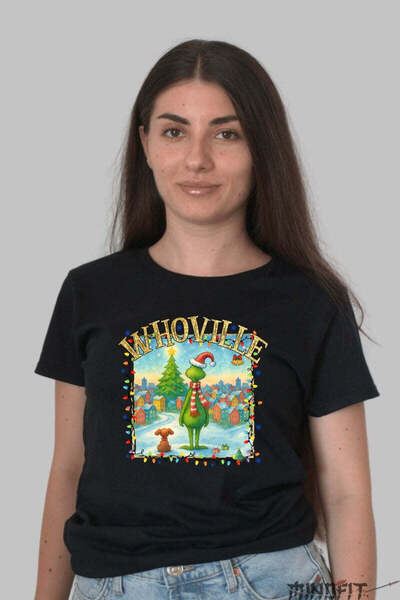 GILDAN Tricou De Craciun Whoville In Sarbatoare Dama