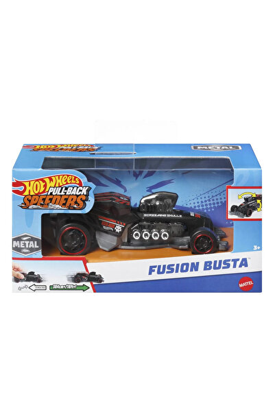 HOT WHEELS ΜΕΤΑΛΛΙΚΟ ΑΥΤΟΚΙΝΗΤΟ ΜΕ ΣΥΣΤΗΜΑ PULL FUSION BUSTA ΚΛΙΜΑΚΑ 1:43