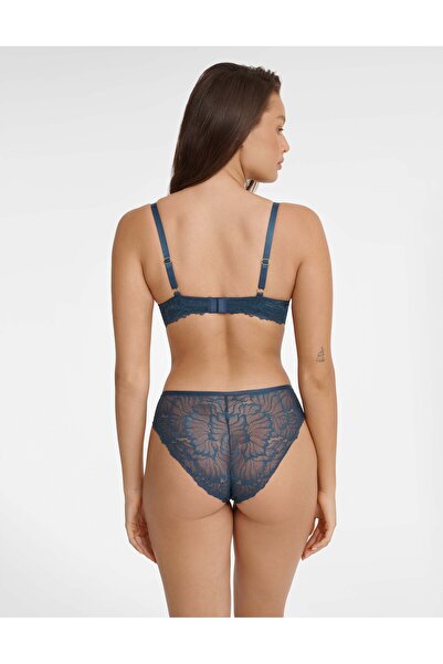 ESOTIQ Push-Up Bra Unedrwired Reinforced & Padded Floral Lace High Support | Gillian