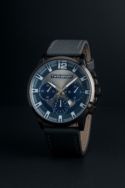 G Sport POLO Leather Cord Luxury Calendar Men's Wristwatch