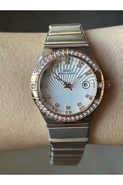 İBSO ELEGANT AND ELEGANT WOMEN'S WRISTWATCH STONE WITH CALENDAR DISPLAY (2 YE...