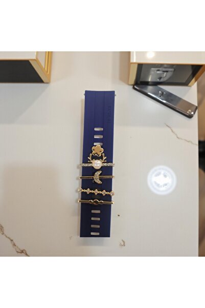 Gtech Set of 5 Charms for Garmin Forerunner 645 strap, metal, Model 8, Elegant design, Gold