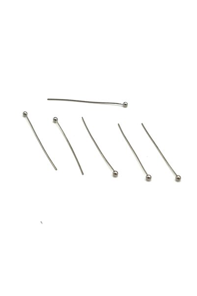 yfhobi 30 Adet - 30 mm Nikel Kaplama Top Başlı Düz Takı Çivisi, Bijuteri Top ...