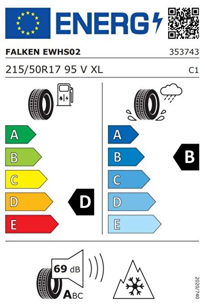 Falken Winter Tire Eurowinter HS02 215/50R17 95V