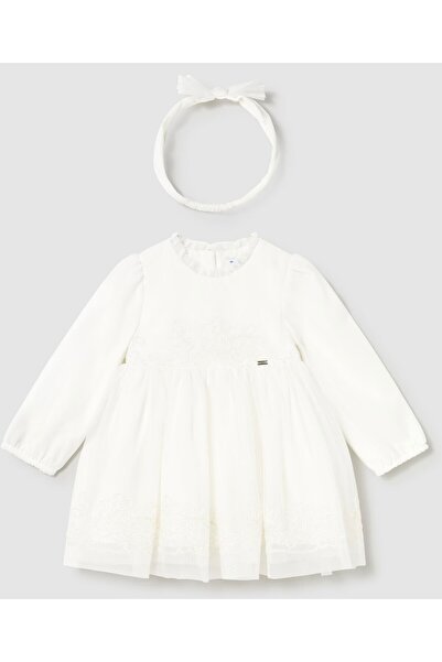 MAYORAL Baby embroidered tulle ceremony dress