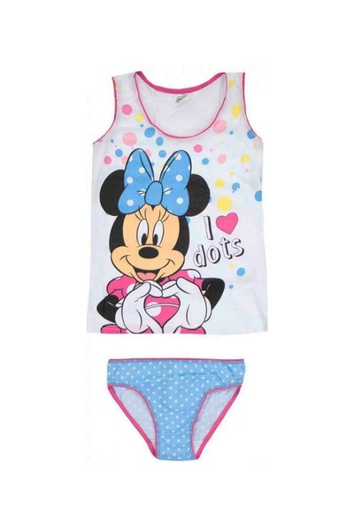 Minnie Mouse Girls' tank top and panty set I love dots