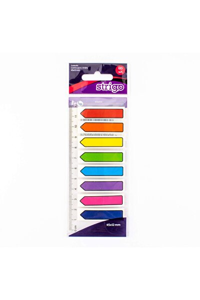 Strigo Etichete indexare adezive 8 paduri 45x12mm 120 file neon