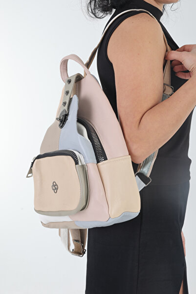 Erzeno Genuine Leather a Quality Women's Multi-Colored Backpack |   Leather Backpack