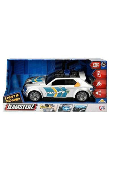 HTI Teamsterz Kids Police Car - Plastic, Sounds & Lights, 3+ years, Multicolor