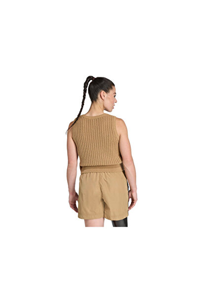 adidas Knitted Vest Women's Casual Vest Jw4994 Brown