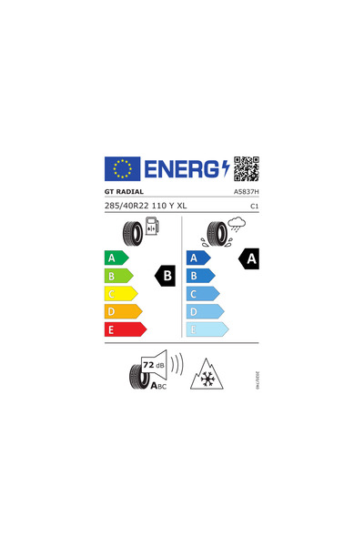 Gt Radial AllSeason ClimateActive tire 285/40R22 110Y/XL