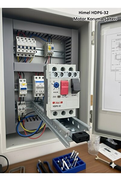 NO BRAND Yüksek Güvenlikli Kompakt Din Ray Tipi Motor Koruma Şalteri (veya Termik Manyetik Şalter)