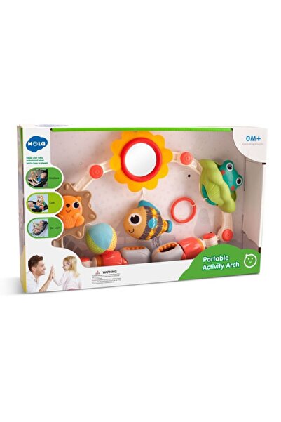 Hola Animals 278 stroller or crib playpen, adjustable and foldable, 0-36 months, Multicolor