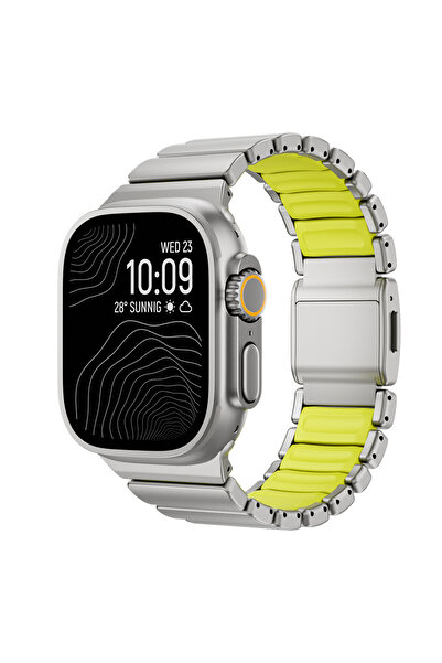 Cep Plus Watch Ultra 49mm Cppl Krd-149 Titanium Silicone Band - Silver-Green