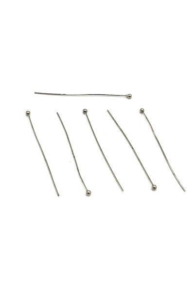 yfhobi 30 Adet - 40 mm Nikel Kaplama Top Başlı Düz Takı Çivisi, Bijuteri Top ...