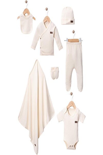 dinamik çocuk Baby Girl Baby Boy Organic 100% Cotton 7-Piece Newborn Hospital Discharge Set (Including Blanket)