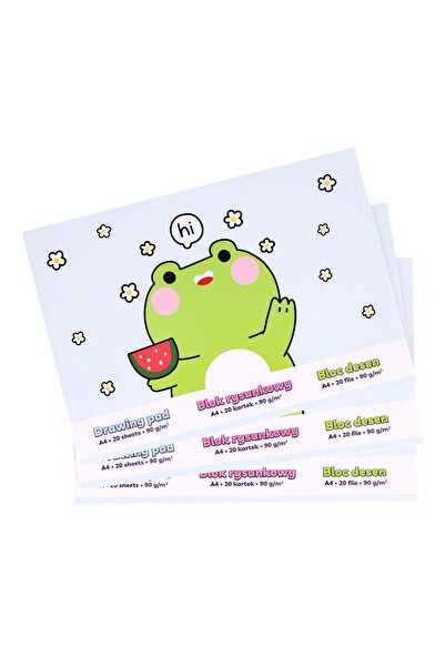 Strigo Drawing pad A4/20 white sheets 90g