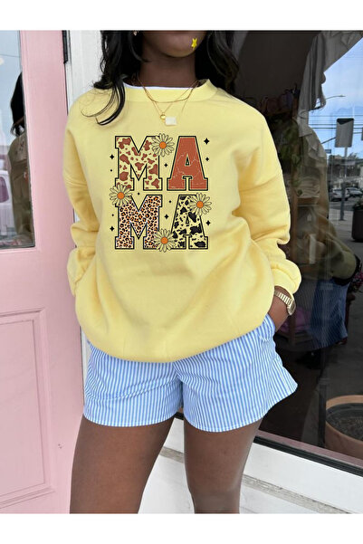 Tubinyoo سويت شيرت بياقة دائرية من مطبوع خيوط من ليوبارد ماما