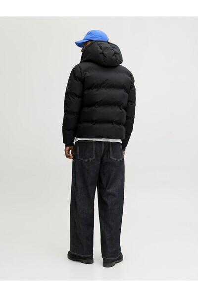 Jack & Jones Men's Black Jcofusion Puffer Jacket Coat 12285919-Black