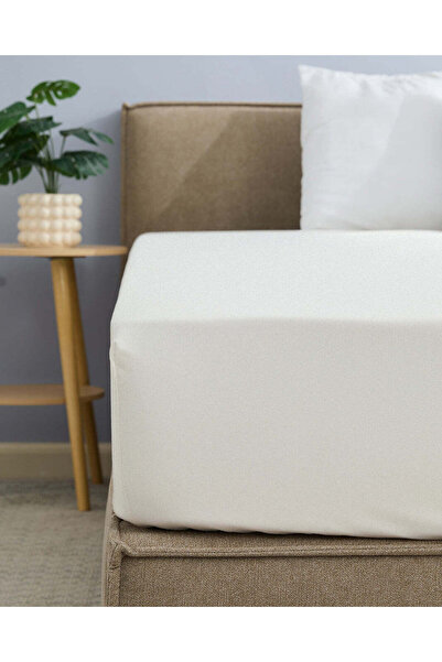 REDTAG Ivory Fitted Sheet (King Size)
