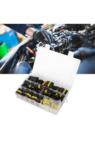 gaman Konnektör Set 352 Parça Set Kutulu 1-2-3-4 Pin Su Geçirmez Otomotiv Kon...