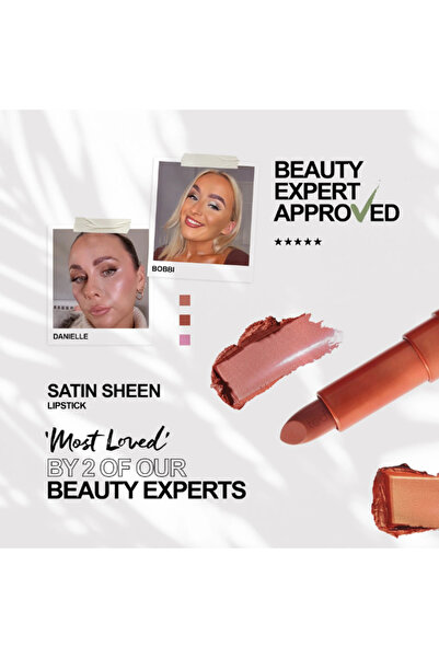 TECHNIC Satin Sheen Lipstick - Charismatic | Hydrating, Highly Pigmented | Vegan & Cruelty-Free