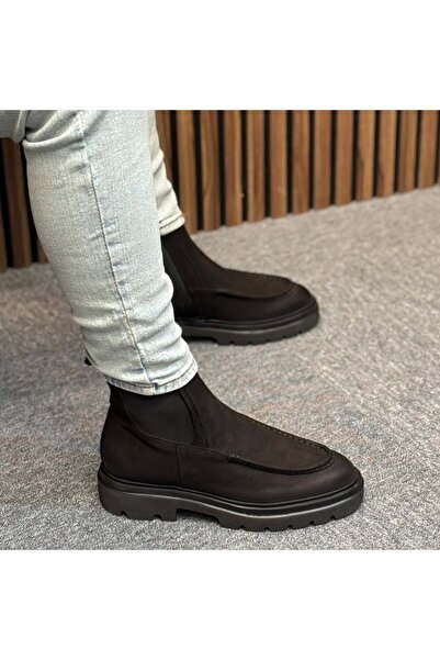 Avni Ceylan Stormline High Sole Genuine Leather Long Boots