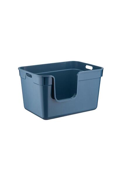 Herniks Tanos Yarı Açık Kedi Tuvaleti 54x40x32 - Mavi