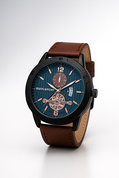 G Sport POLO Leather Cord Luxury Men's Calendar Wristwatch
