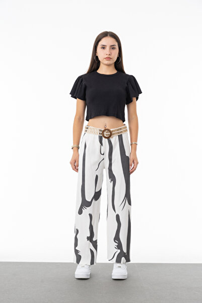 Asortix Girl's 100% Cotton Corded Fabric Model Top and Bottom Set