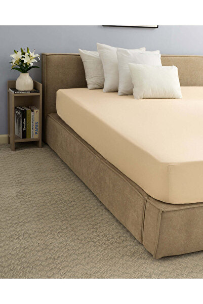 REDTAG ملاءة سرير قطنية عاجية (مقاس كبير)