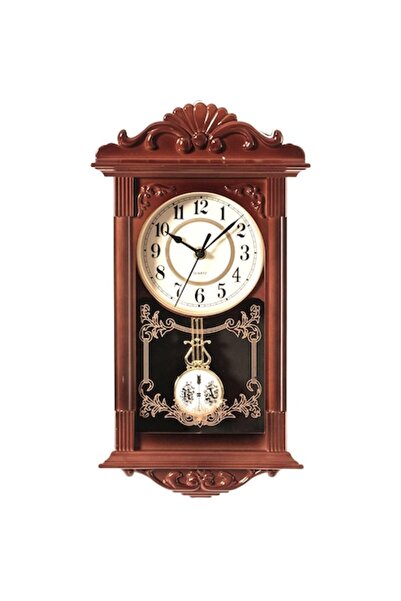 BLA BLA FOAM Vintage wall clock with pendulum, Quartz mechanism, antique white, 40x23 cm