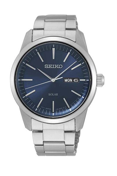 Seiko Solar Blue Dial Stainless Steel Men's Watch SNE525P1
