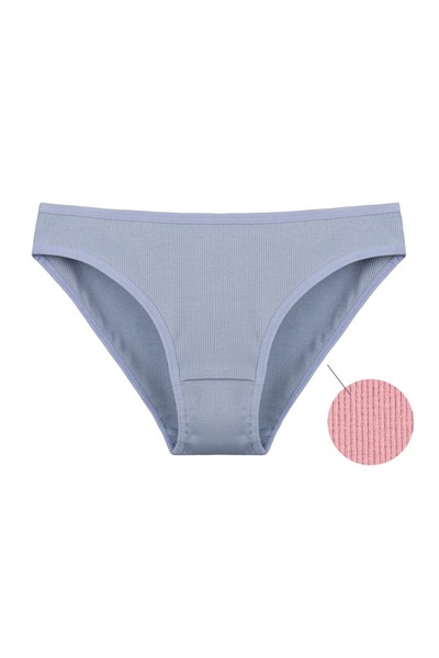 Donella Pachet de 5 chiloți din bumbac material elastic tricotaj cu striații pentru femei 2132P