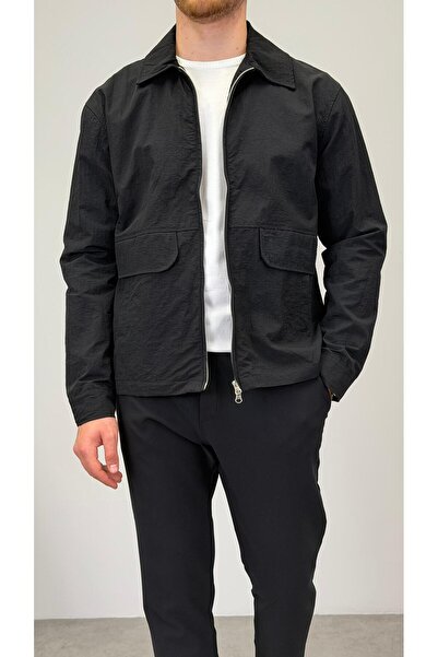 RIESGO MEVSİMLİK JAKARLI CEKET SİYAH