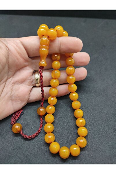 İskeçe Exclusive Osama Omari Masterpiece 50 Years Old Rooster Imame Havshalı German Faturan Prayer Bead Certified 8755