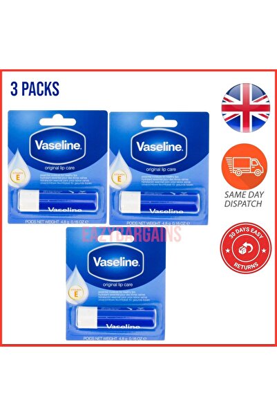 Vaseline 3x Lip Care Original Lip Balm Stick 4.8g with Vitamin E