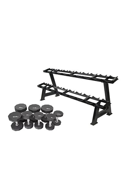 ZOCO BODY FIT Set gantere și suport din uretan, Zoco Body Fit® DB009, greutat...