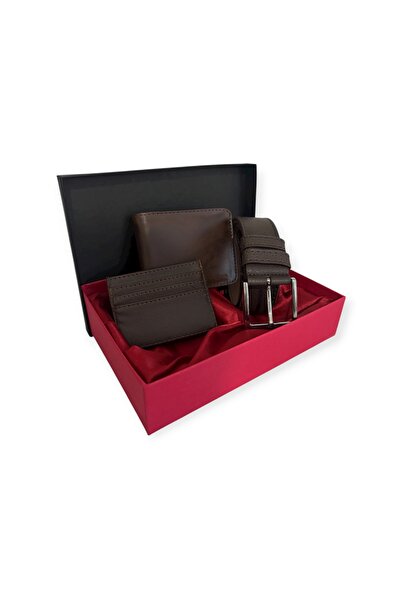 Tisaati Premium Series Luxury Leather Classic Crazy Leather Wallet Card Holder and Belt Set