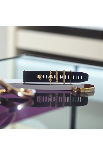 Gtech Set of 5 Charms for Garmin Venu 2 Sq 2 strap, metal, Model 4, Elegant design, Rose-Gold