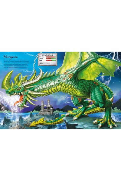 Usborne arte cu stickere Build Your Own Dragons and Fantasy Warriors Sticker Book